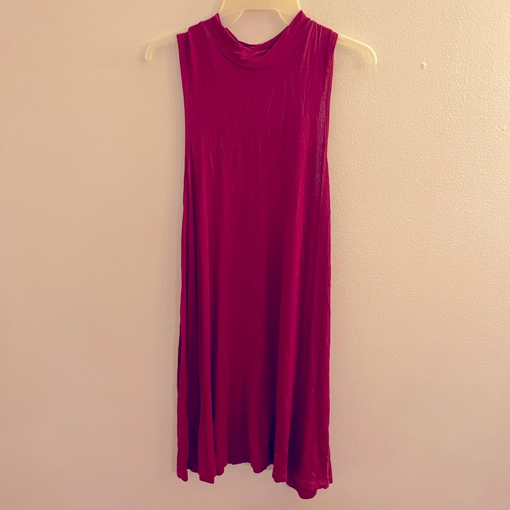 Cherish Red/Crimson Loose-fit Piko Dress! Large!